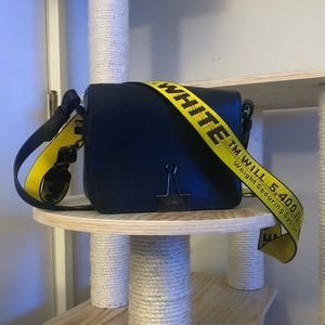 Off-White Black Binder Clip Bag